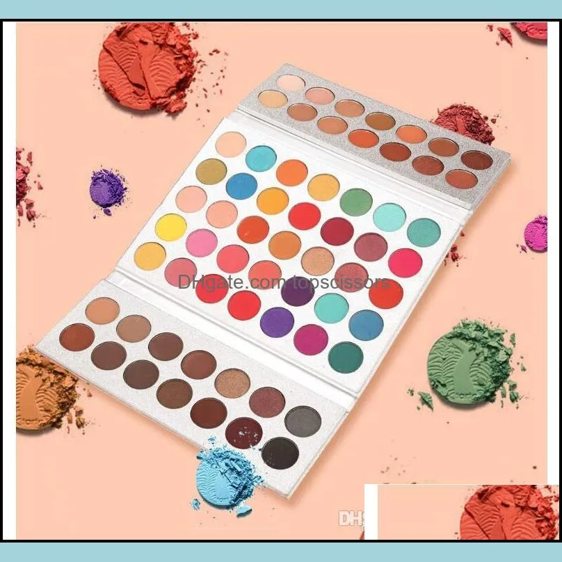 Eye Shadow Beauty Glazed 63 Color Eyeshadow Palette Waterproof Shimmer Glitter Eye Shadow Highlight Matte Drop Delivery 2022 Health Dhckx