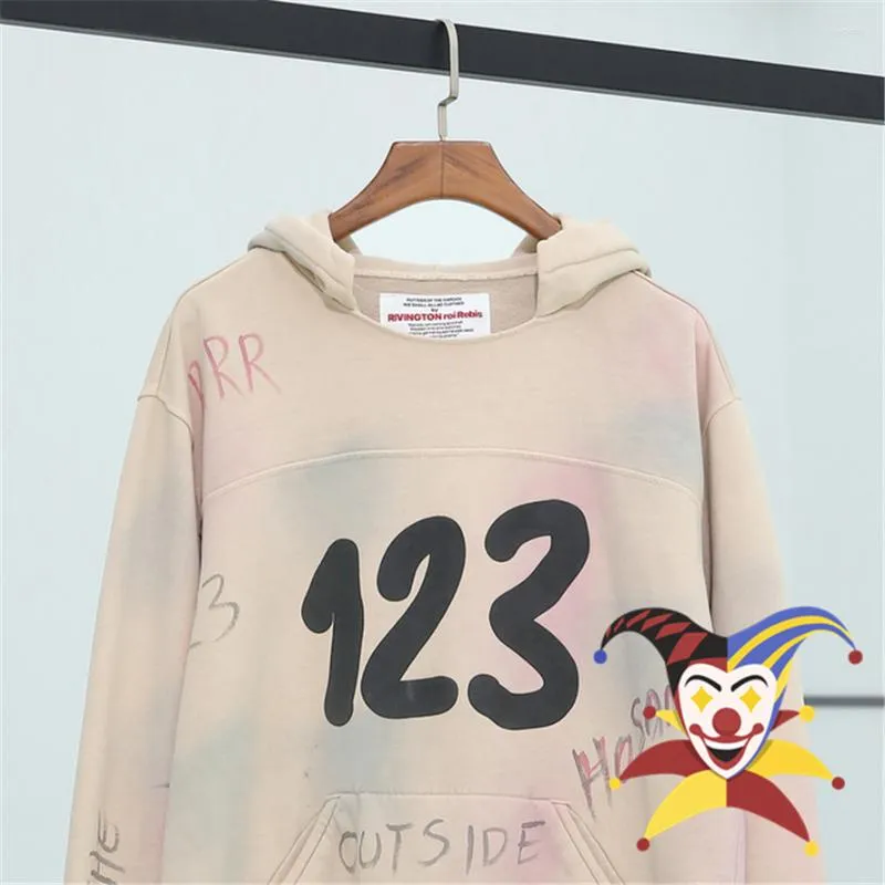 Herrtröjor tie-dye tvättade överdimensionerade rrr123 hoodie män kvinna rrr 123 tunga tyg tröjor huva