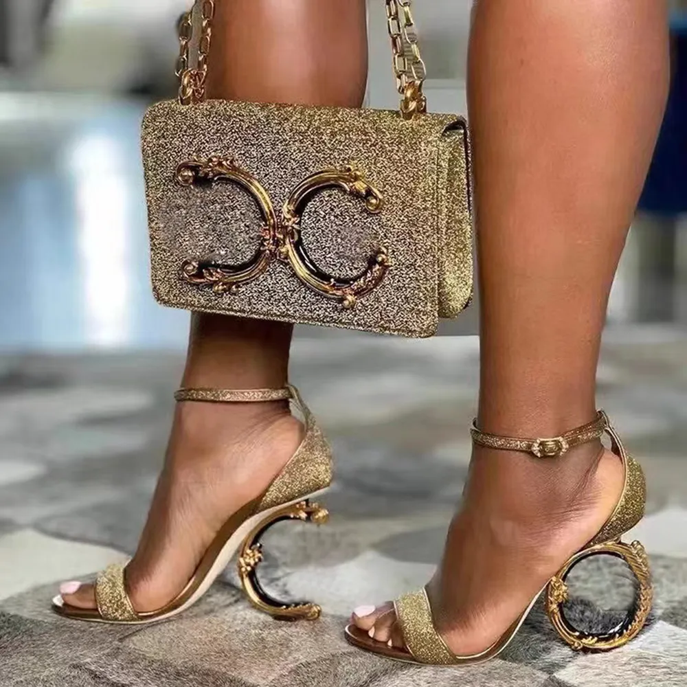 Sculpted High-heeled Sandals Summer Leather High Heels Sandal Designers Shoes Party Heeled Factory Footwear Strap Spool Women Heel for Sk famous women sandals