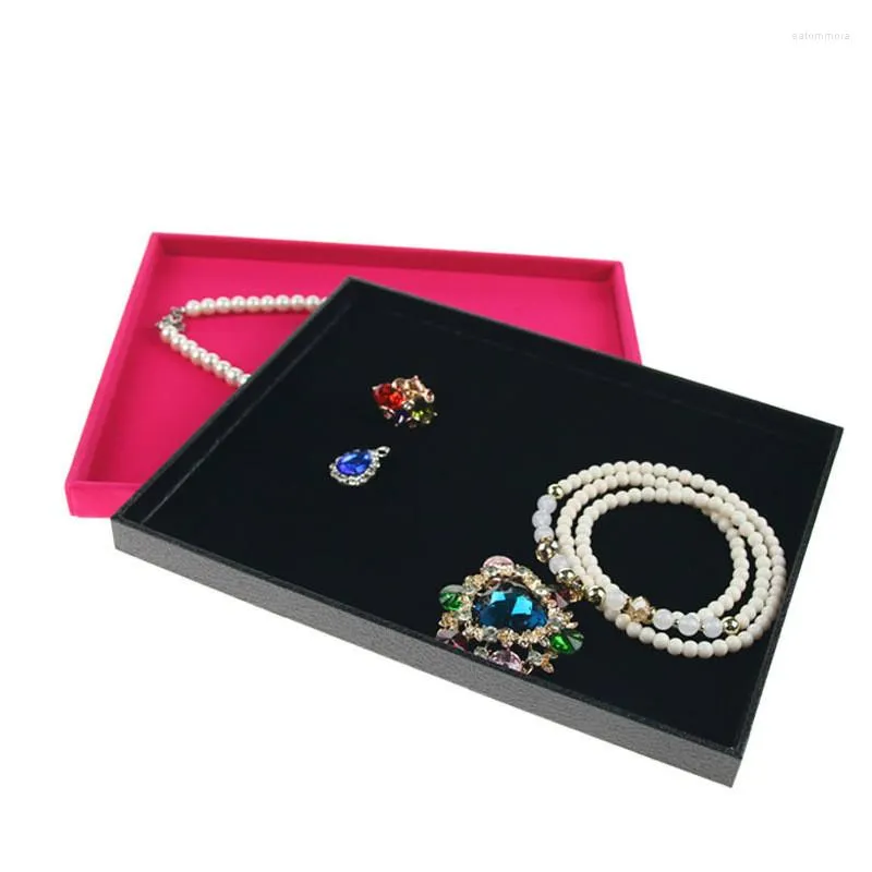 Jewelry Pouches Trays Inserts Velvet Catch All Display Tray Case Bracket Boutique Decoration Storage Organizer