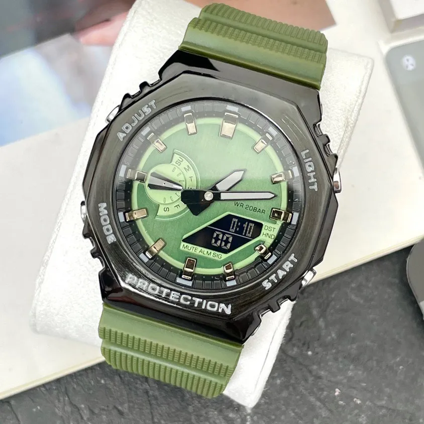 Nouveau amortisseur d'origine Men Sport WR200AR G Watches Army Military Shozing Immashe Watch Watch All Pointer Work Digital Wristwatch GM 2100243S