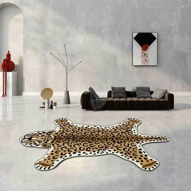 Tapis Motif Tigre Tapis Pour Salon Tapis En Fausse Fourrure Léopard Lion Imitation Peau Animale Tapis Antidérapant Chambre Décor Plancher De Chevet