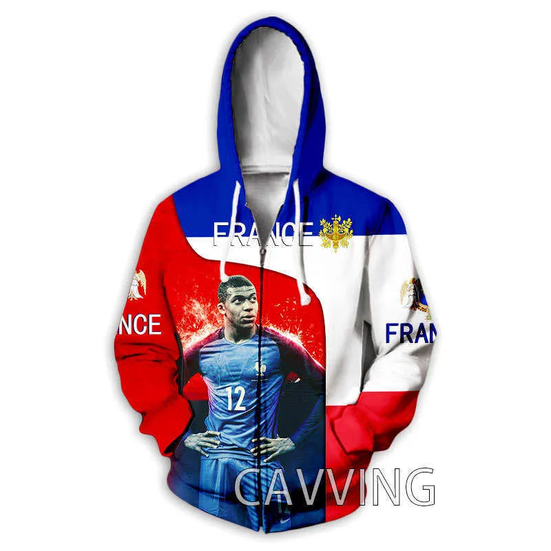 Hot 3D Digital Printing World Cup Men's Hoodies Sweatshirts Mens and Women's Pullover Zipper Hoodie tröja