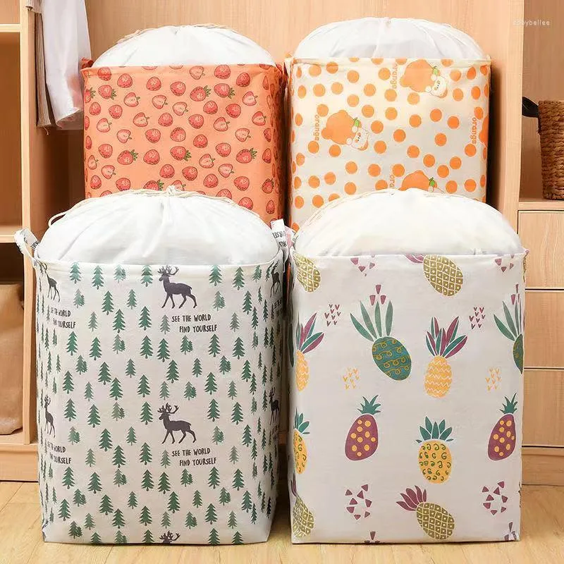 Storage Bags Big Capacity Clothes Home Pillow Bag Quilt Blanket Organizer Folding Under-Bed Sorting Wardrobe Box