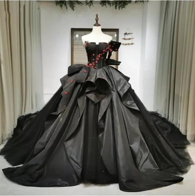 gothic black corset dress Wannathis Gothic Velvet Corset Dress Set main image 1