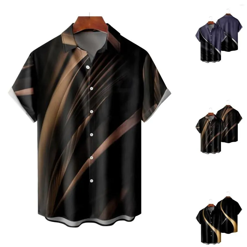 Männer Casual Hemden Cord Hosen Herren Gedruckt Hawaiian Kurzarm Button Down Strand Hemd Für Mann Mode Männer Tops