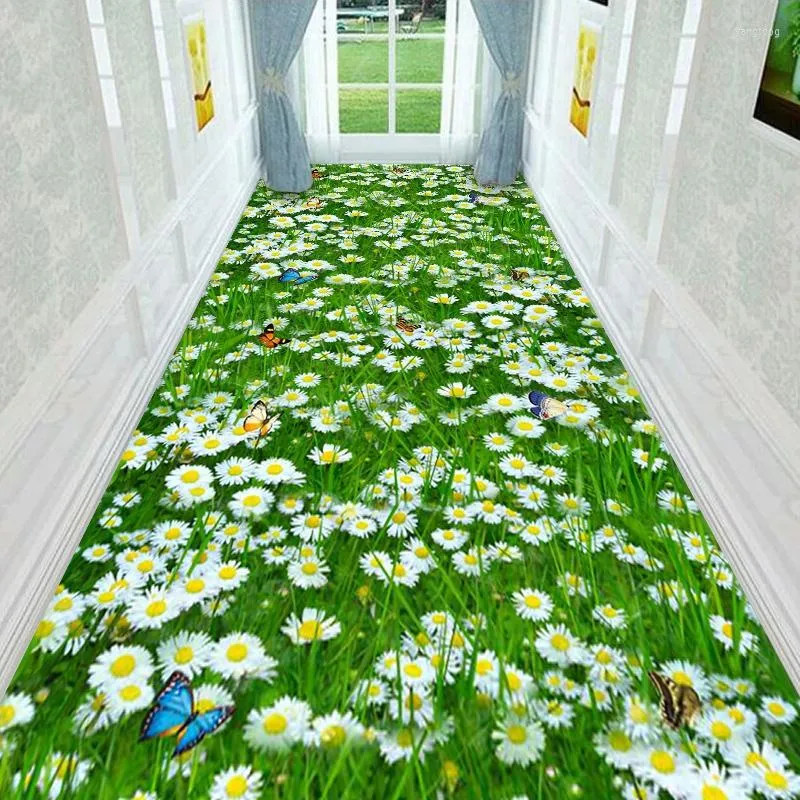 Ковры маленькая цветочная дорожка 3D длинная спальня коридор коридовый коврик для гостиной