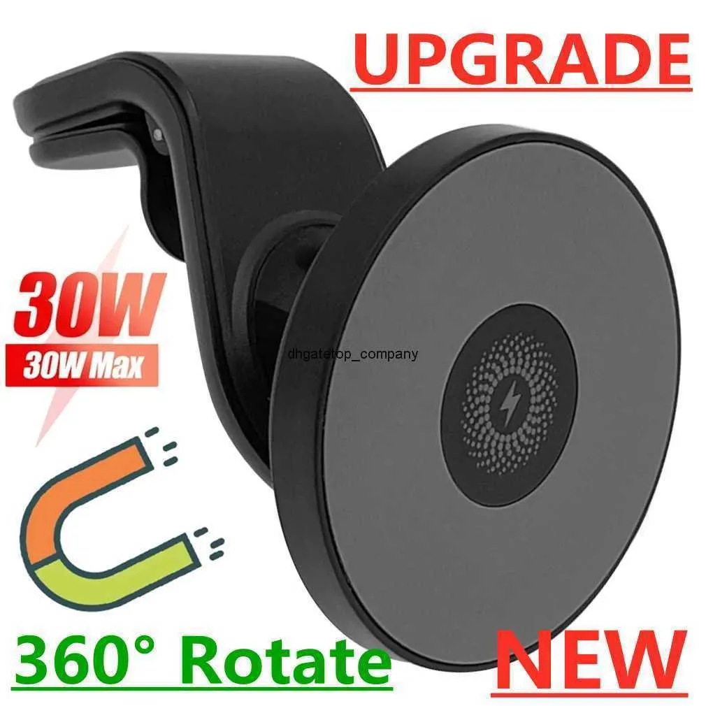 Fast Charge 30w Magnetic Car Wireless Charger for Macsafe iphone 13 12 Pro Max Magnet Mount Phone Holder Qi Charging Air Vent Stand