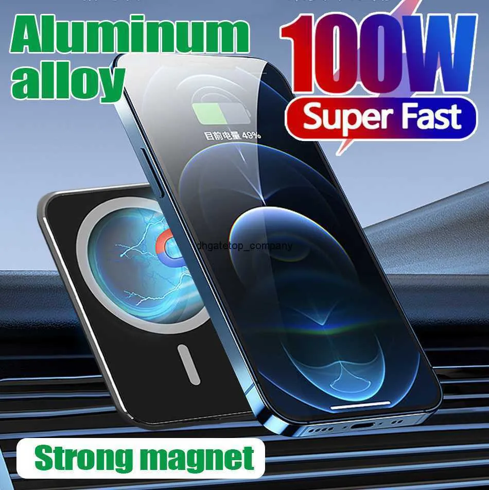 Fast Charge 100w Wireless Car Charger for iphone 13 12 14 Max Phone Holder Tesla Hyundai