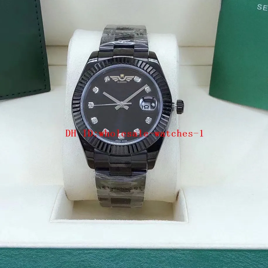 Orologio super a 5 stelle nuovo stile 41 mm Datejust 126234 quadrante nero zaffiro orologi da uomo movimento meccanico automatico orologio da polso in acciaio inossidabile