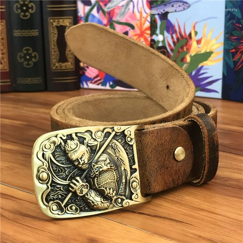 Mens Yellow Leather Cowboy Belt With Solid Brass Buckle Wide Strap For  Jeans And Cowboy Style MBT0594 From Trevorbella, $27.88