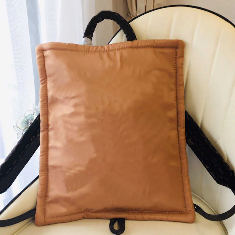 Ryggsäck stil märke lou crossbody axel väska kvinnor handväska bomull tyg mode mönster broderi bokstäver hög kvalitet metall trim blixtlås öppen trendig