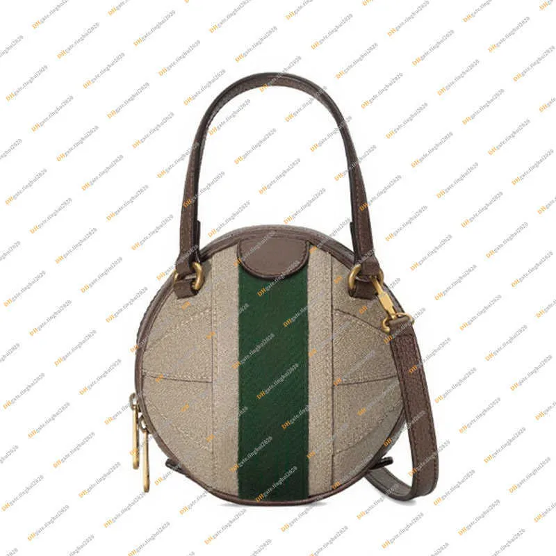 Ladies Fashion Casual Designe Luxury Ophidia Round Crossbody Shoulder Bag Handbag Messenger väskor En topp 5A 574794 Purse Pouch