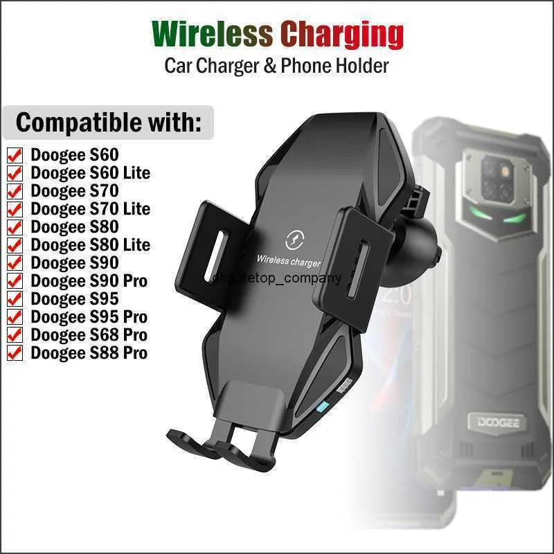 Fast Charge Qi Wireless Charger for Doogee S89 S98 S95 S90 S88 S68 S97 Pro V10 V20 Auto Fixed Phone Holder