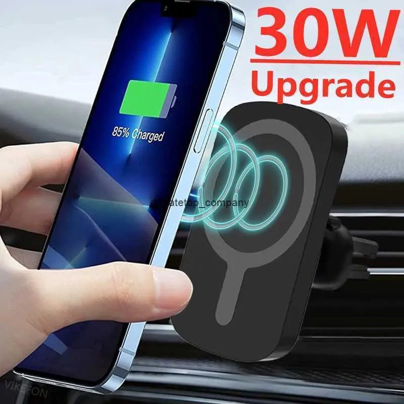 Chargeur de voiture sans fil à charge rapide 30w pour iphone 13 12 Pro Max Mini support de station de charge Qi