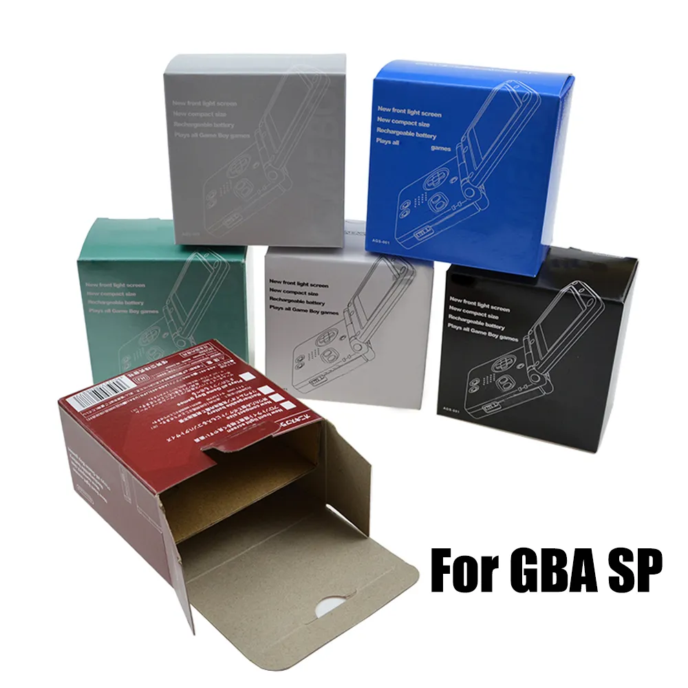 NIEUWE PACKING Box Case voor Gameboy Advance GBA SP Game Console Protector Color Box Cardboard Packaging Carton Package FedEx DHL UPS Gratis schip