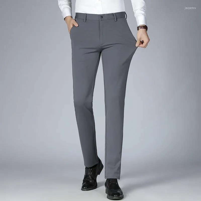 Мужские брюки 2022 весенний осенний классический стиль мужское повседневное деловое платье модная черная регулярная подгонка для мужчин