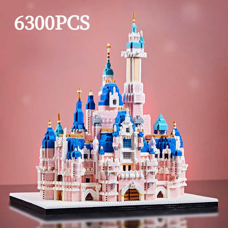 Blöcke Große Schloss Bausteine ​​Pink Serie Castle Church Steine ​​ Erwachsene Hohe Schwierigkeitsgrad Konstruktion Spielzeug Mädchen Geschenk  T221028 Von 49,52 €