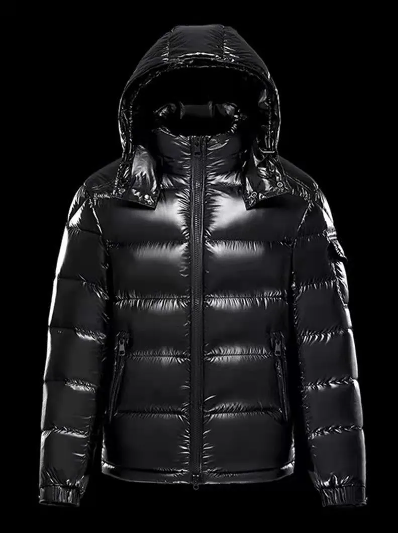 Jaqueta de designer masculina jaqueta de inverno Monc puffer jaqueta curta brilhante jaqueta com capuz casal elegante e versátil terno de pão casacos de cor sólida para homens e mulheres