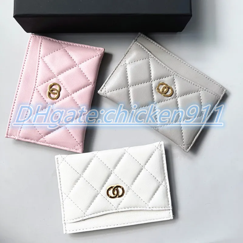 with box original brand wallets card holder purses Womens mens Designer coin purse with logo caviar lambskin luxurys wallet key pouch bag real Leather cardholder