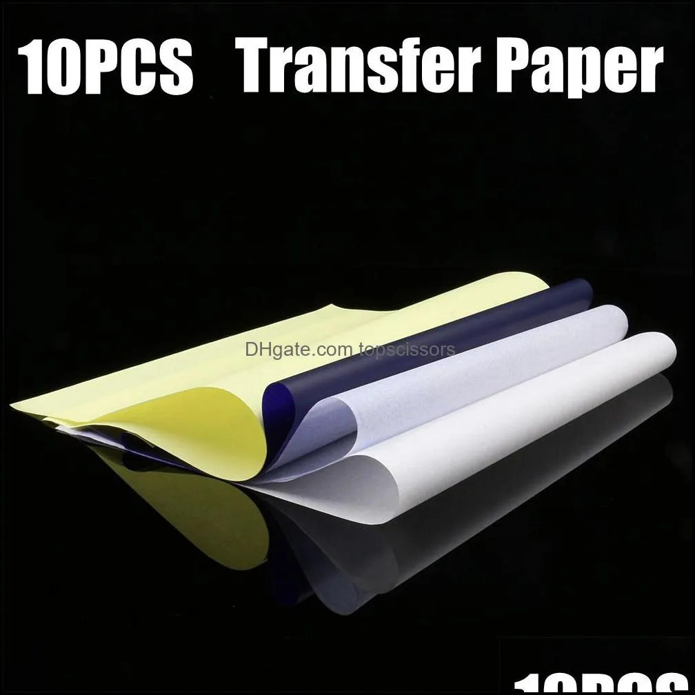 Tattoo Transfer 10pcs Spirit Tattoo Paper A4 Tatoo Tatoal Stency Carbon Copier Supply Supply Drop