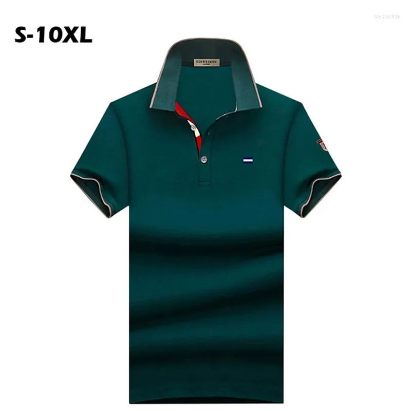 Polos pour hommes Classique Automne Coton Lâche Grande Chemise à revers S-10XL T-shirt Haut décontracté Polo d'âge moyen