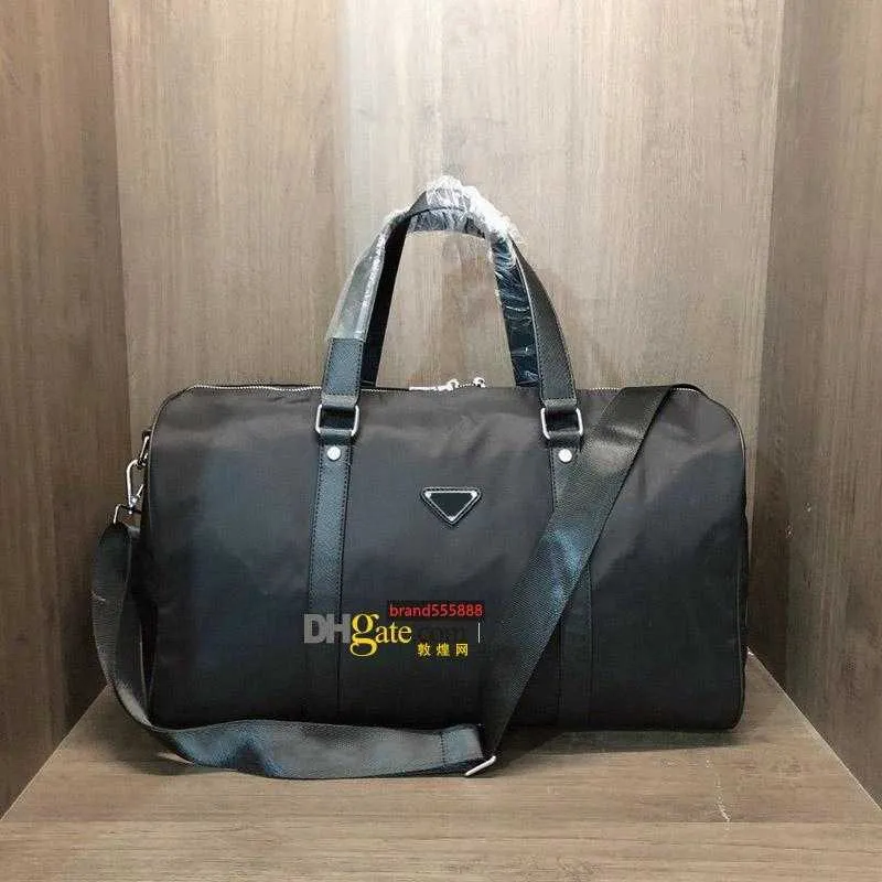 Hochwertige Herren-Mode-Reisetasche, dreifach schwarz, Nylon, Reisetaschen, Herren-Gepäckgriff, Gentleman-Business-Tragetasche mit Schultergurt, Rave