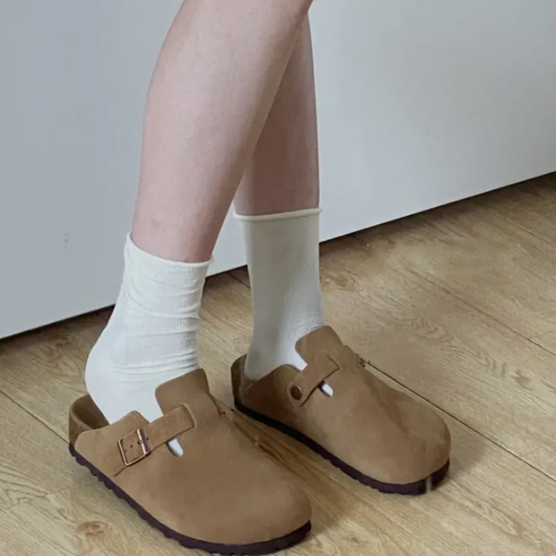 Cork Flat Slippers تصاميم الأزياء المصنوعة