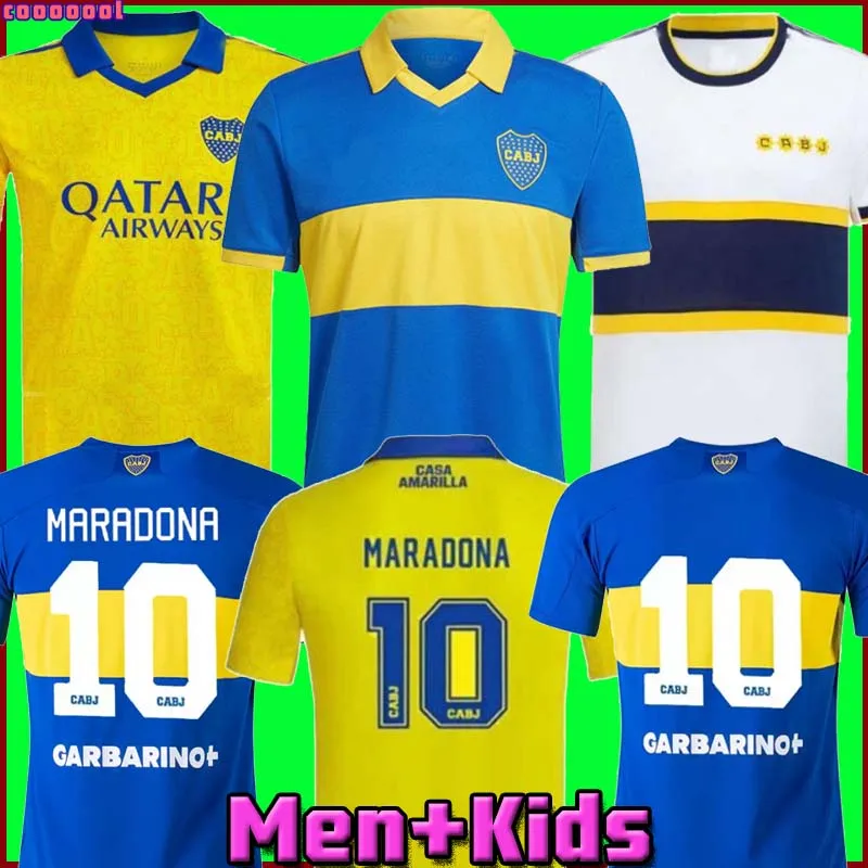 MARADONA 22 23 Boca Juniors thuis voetbalshirt Fans Speler versie CARLITOS TEVEZ DE ROSSI 2022 2023 derde uit thailand voetbalshirt HEREN EN KIDS SETS UNIFORM 888