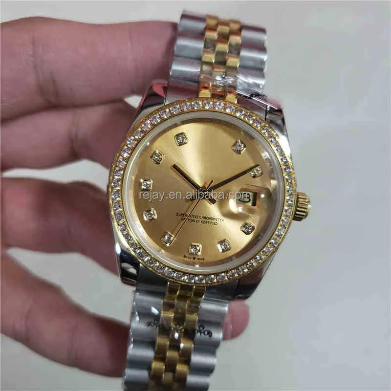 Women 36mm Two Tine Rose Gold Steel Swelet Date 126331 126301 Faled Bezel Mechanical Movement Mens