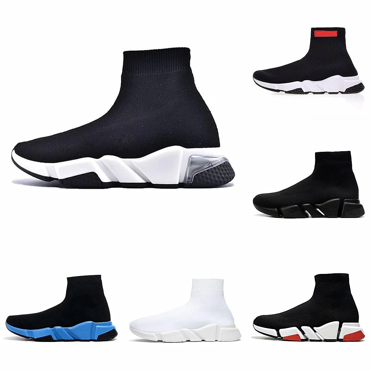 2023 Speeds 2.0 Shoe Platform Sneaker Men Women Designer Tripler Paris Socks Boots Black White Blue Light Sliver Brown Ruby Graffiti Vintage Beige Pink Trainers S8