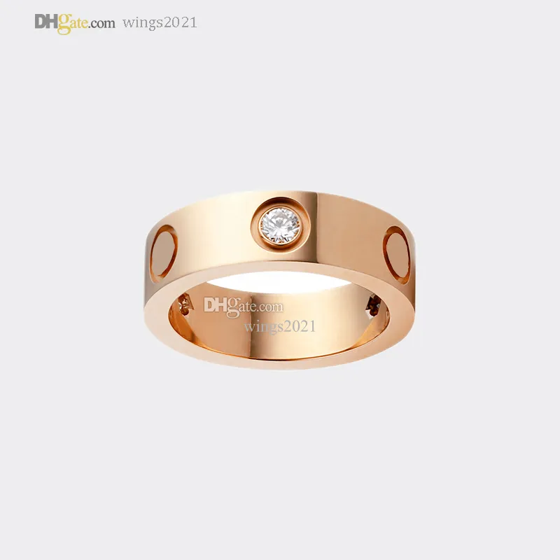 Love Ring Designer Rings Carti Band Ring 3 Diamanten vrouwen/mannen