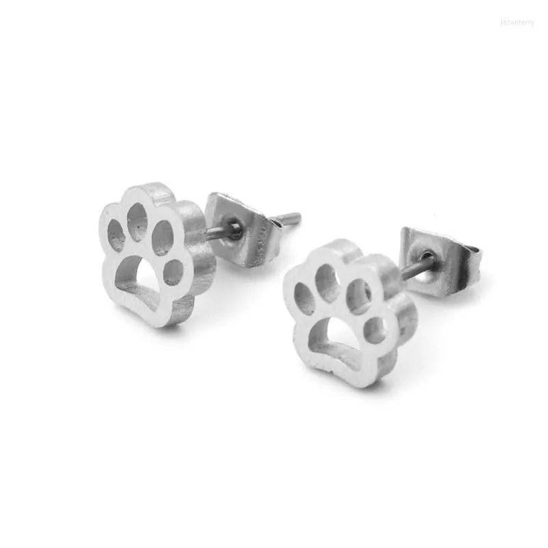 Stud Earrings Fashion 304 Stainless Steel Silver Color Cute Animal Pattern For Women Jewelry Accessories 1 Pair