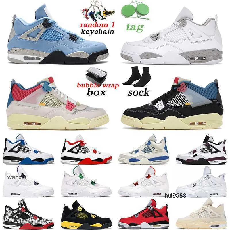 2023 med original Box 4 Guava Ice Men Women Basketball Shoes 4s University Blue Fire Red Black Cat White Oreo Mens Trainer Sports Sneakers Jordam Jerdon