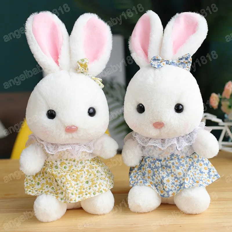 30/40/50 centimetri Kawaii Orecchie Lunghe Coniglio Giocattoli di Peluche Carino Morbido Gonna Floreale Coniglietto Cuscino Bambole di Pezza Per I Bambini Ragazze Regalo Di Natale