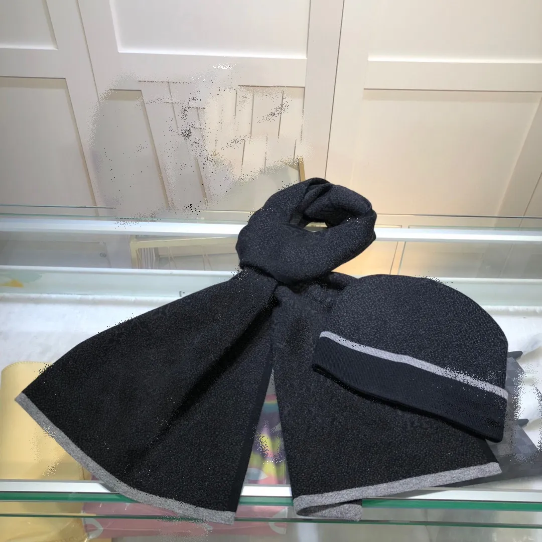 Moda de luxo designer cachecol chapéu conjunto chapéus dos homens cachecóis conjuntos de malha schal beanie cashmere carta bordado gorros cachecóis para mulheres casquette echarpe sciarpa