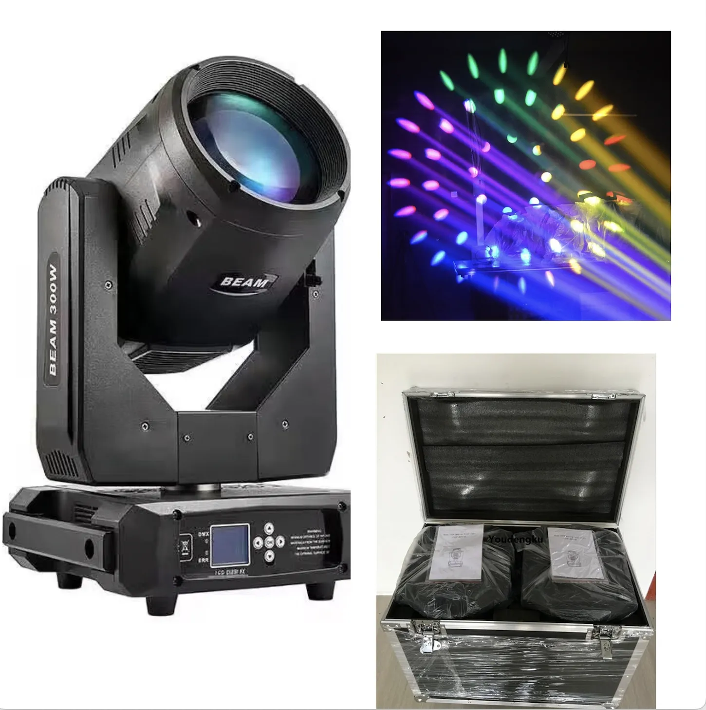 2pcs balk Moving Head 300W DMX Light Movingheads 14r Stage KTV Bar Atmosfeer BSW -verlichting met roadcase