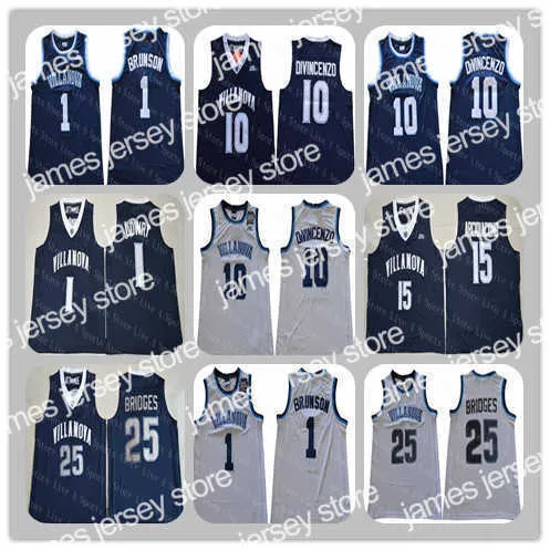 대학 농구 착용 Villanova Wildcats 저지 Jalen Brunson 10 Divincenzo 25 Mikal Bridges 2 Jenkins 3 Hart 1 Kyle Lowry 15 Arcidiacono 농구 유니폼