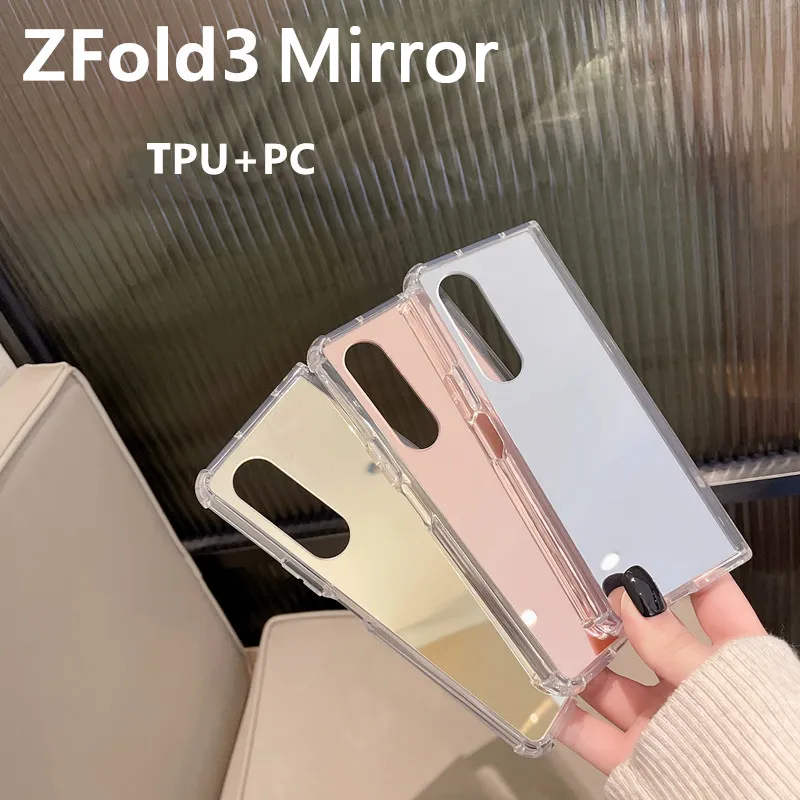 Makeup Mirror Ochronne przypadki Samsung Galaxy Zflip4 Zflip3 Zflip2 Zfold4 Zfold3 Celppone Case ShockProof tylna pokrywa