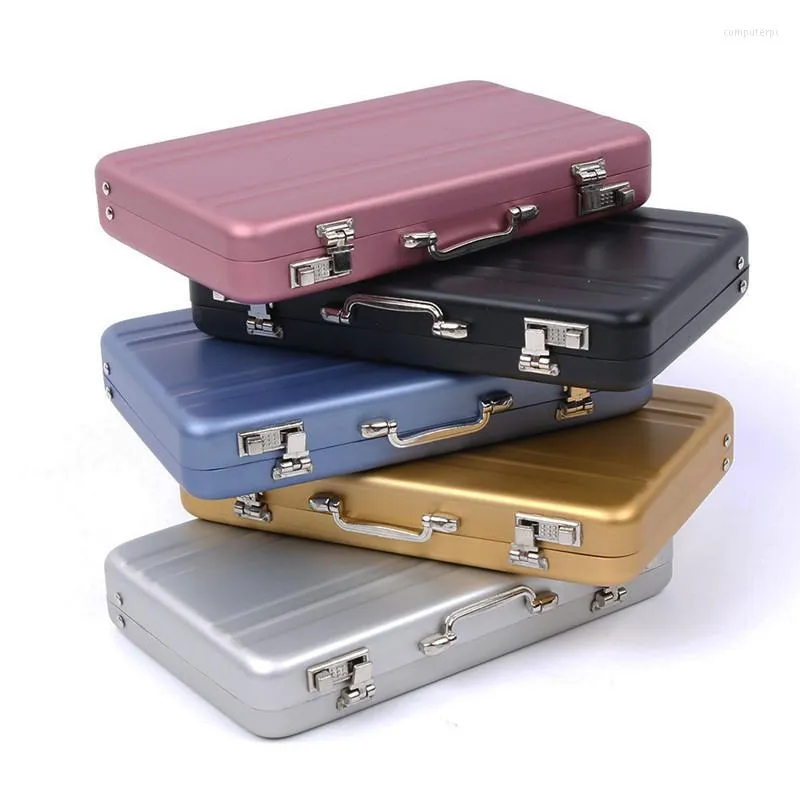 Sieraden zakjes creatief custom life zakelijke geschenken mode wachtwoord veilige vorm aluminium kaarthouder koffer case verpakking