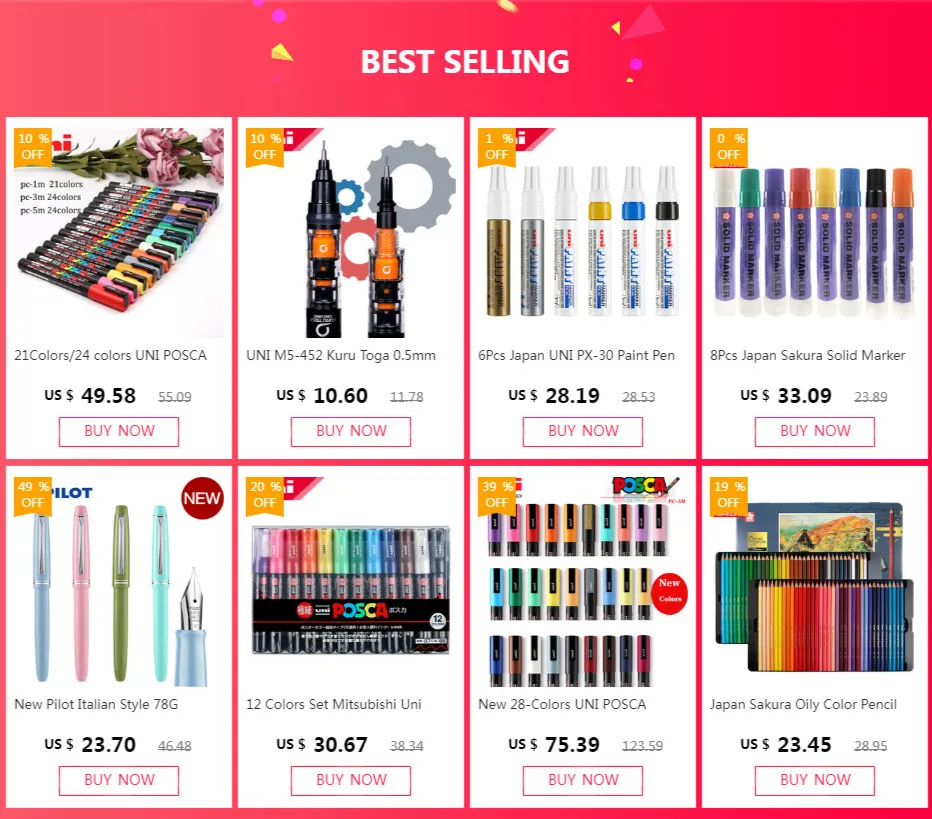 UNI POSCA posca marker pens - PC3M x 1M/5M, Ideal for