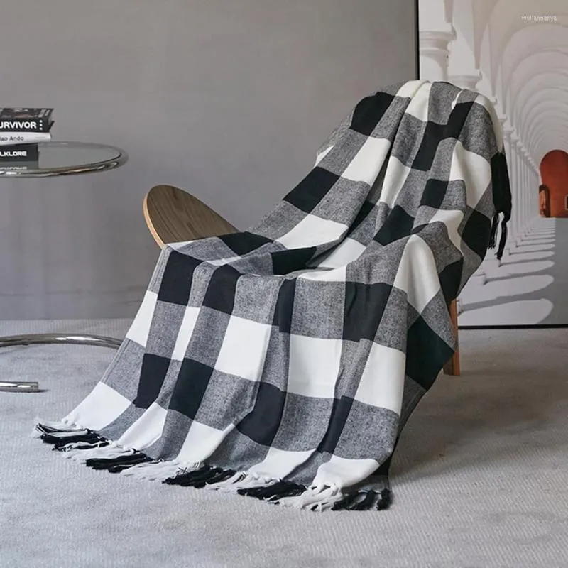 Filtar Plaid Stickning Throw Filt Home Decor Soffa Office vila Tupplur Julklapp Bäddsuppdrag på sängen