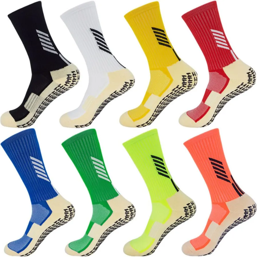 Meias anti -futebol anti -Slip futebol meias longas atl￩ticas absorventes meias esportivas para o v￴lei de futebol de basquete Running b1030