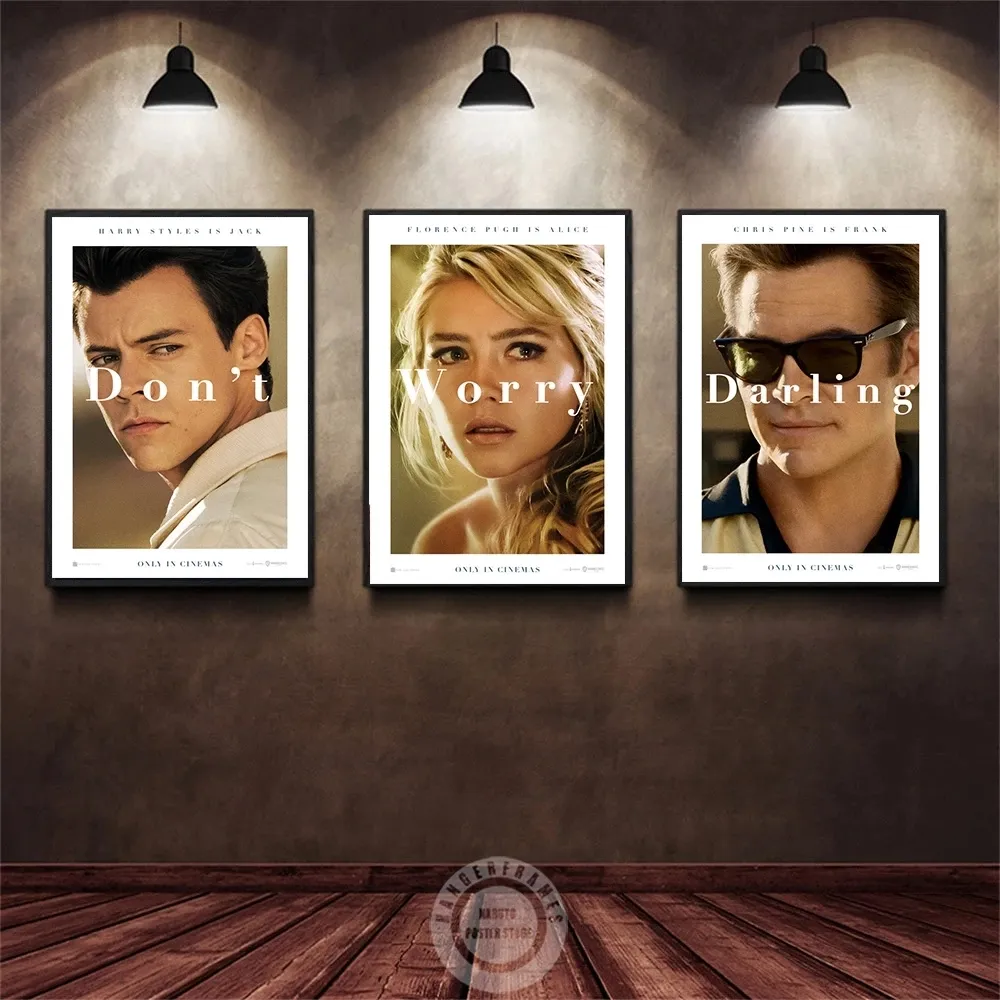 Dipinto su tela Don't Worry Darling Poster 2022 Thriller Film Film Stampe Wall Art Dipinti Immagini Soggiorno Cinema Decorazione della casa Unframe