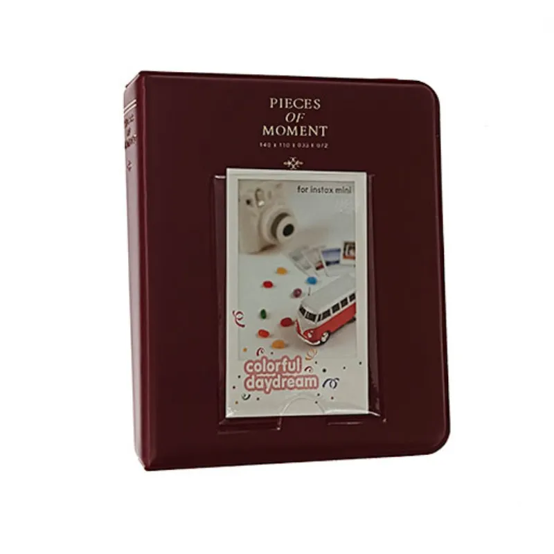 Retro 3 Inches 64 Pocket Photo Album Mini Instant Album Polaroid Photo Album  Picture Case Storage