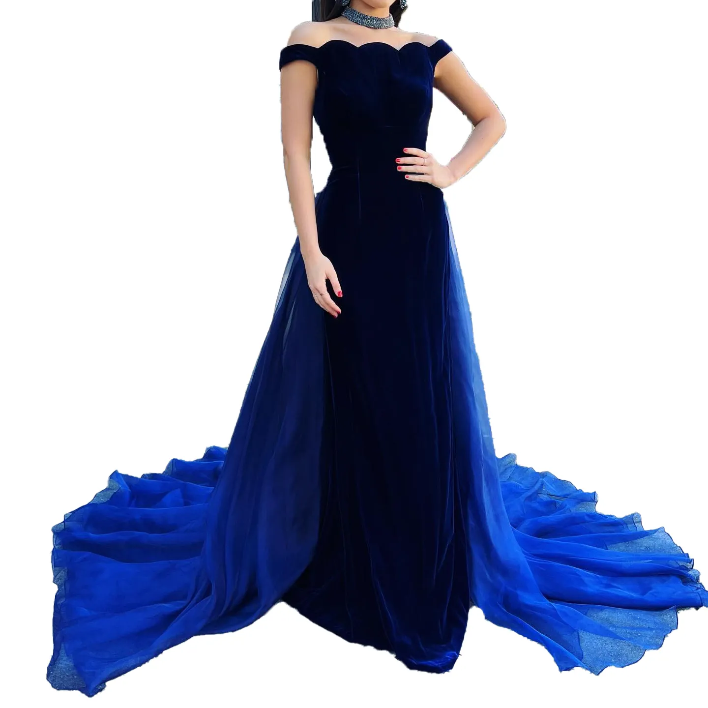 Prom Dresses : Elegant Velvet Evening Gown With... From  Uniquebridalboutique, $114.13