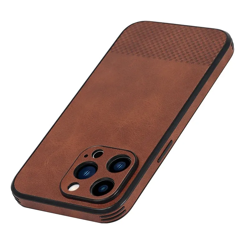 Cajas de lujo Caquero de cuero de vaca Case de tel￩fono genuino para iPhone 13 Pro Max 12 11 14PRO XR XS MAX 7PLUS CUBIERTA APRUEBA COMPLETA COMPLETA