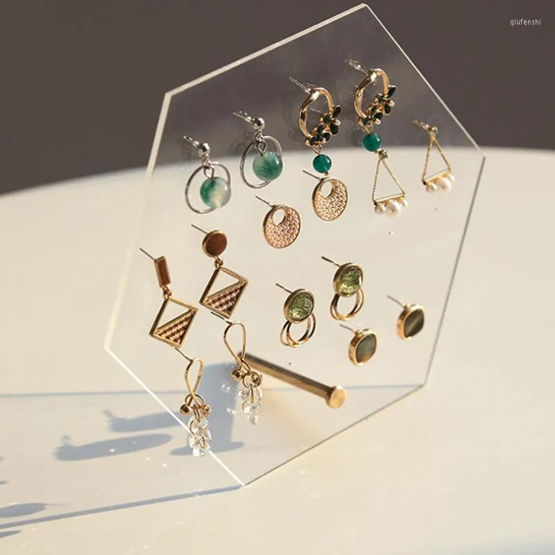 Biżuteria torebki akrylowe przezroczyste 10/13 pary kolczyków wyświetlacza Pierścień Pierścienia