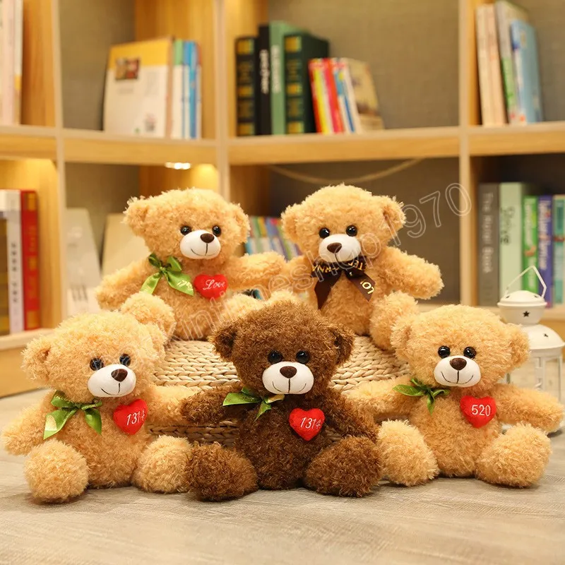 Cute Love Bear Doll pluche speelgoed knuffelbeerliefhebber meisje Valentijnsdag cadeau kussen teddybeer huis woonkamer slaapkamer