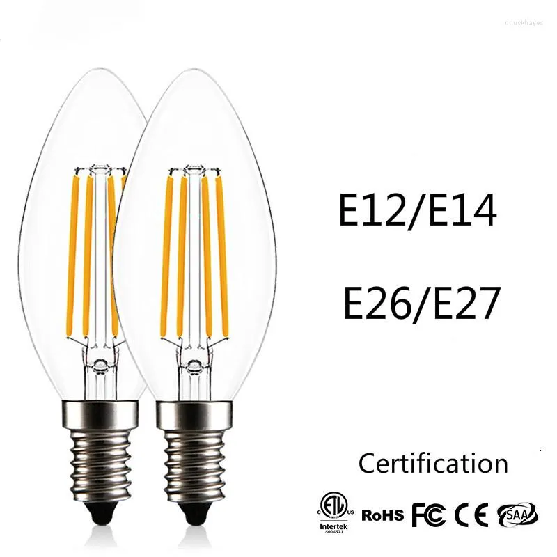 Bulb E12/E14/E26/E27 110v 220v Lamp Smart Light Filament Bulbs Corn Nature White Edison